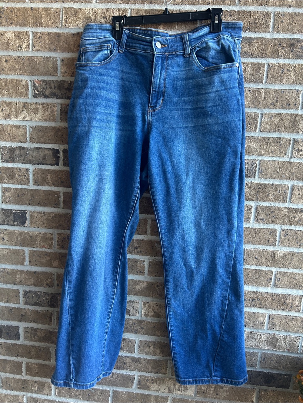 Judy Blue Medium Blue Straight-Leg Women's Jeans 18 W